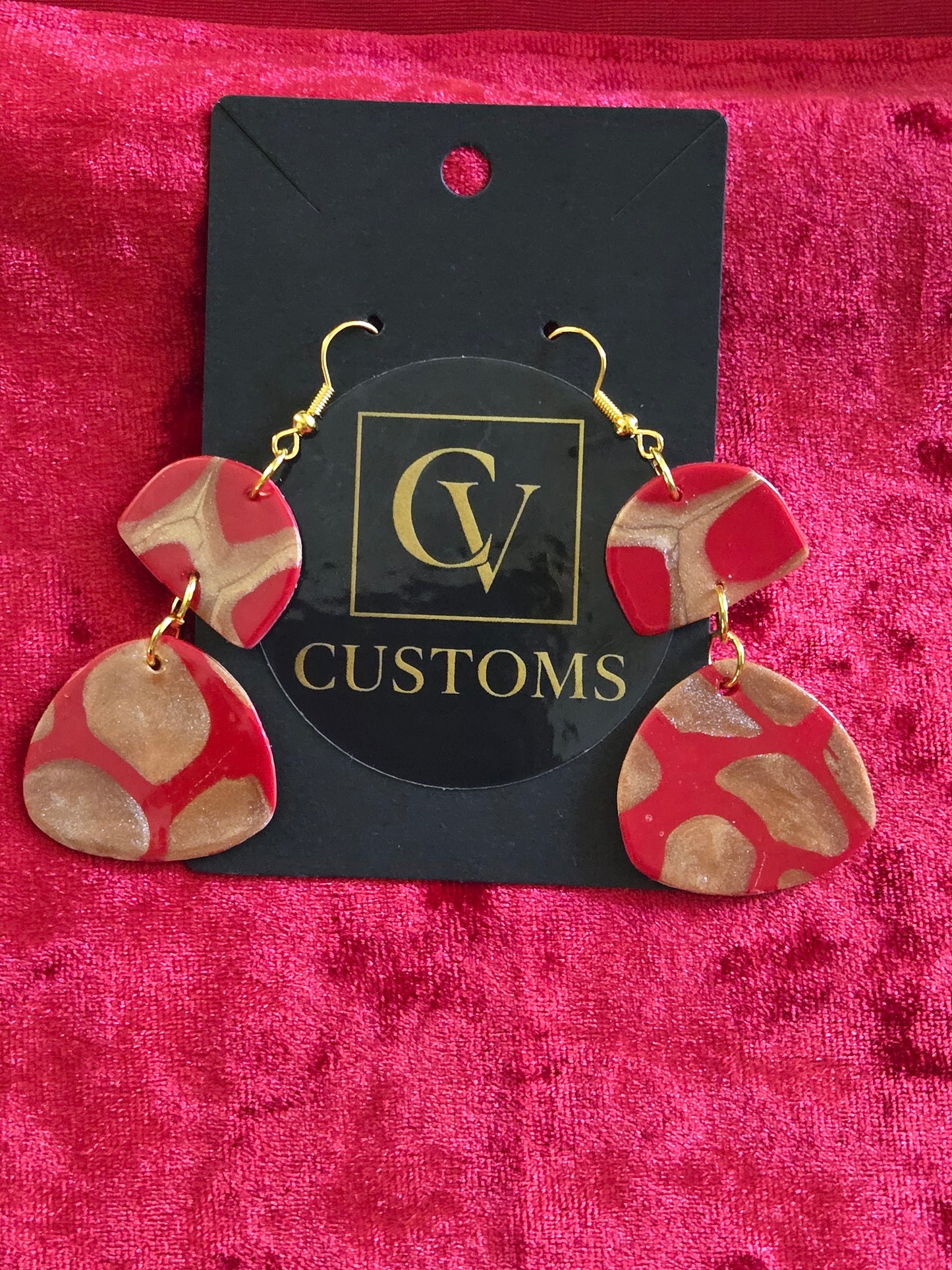 Red Lava Luxe Dangles