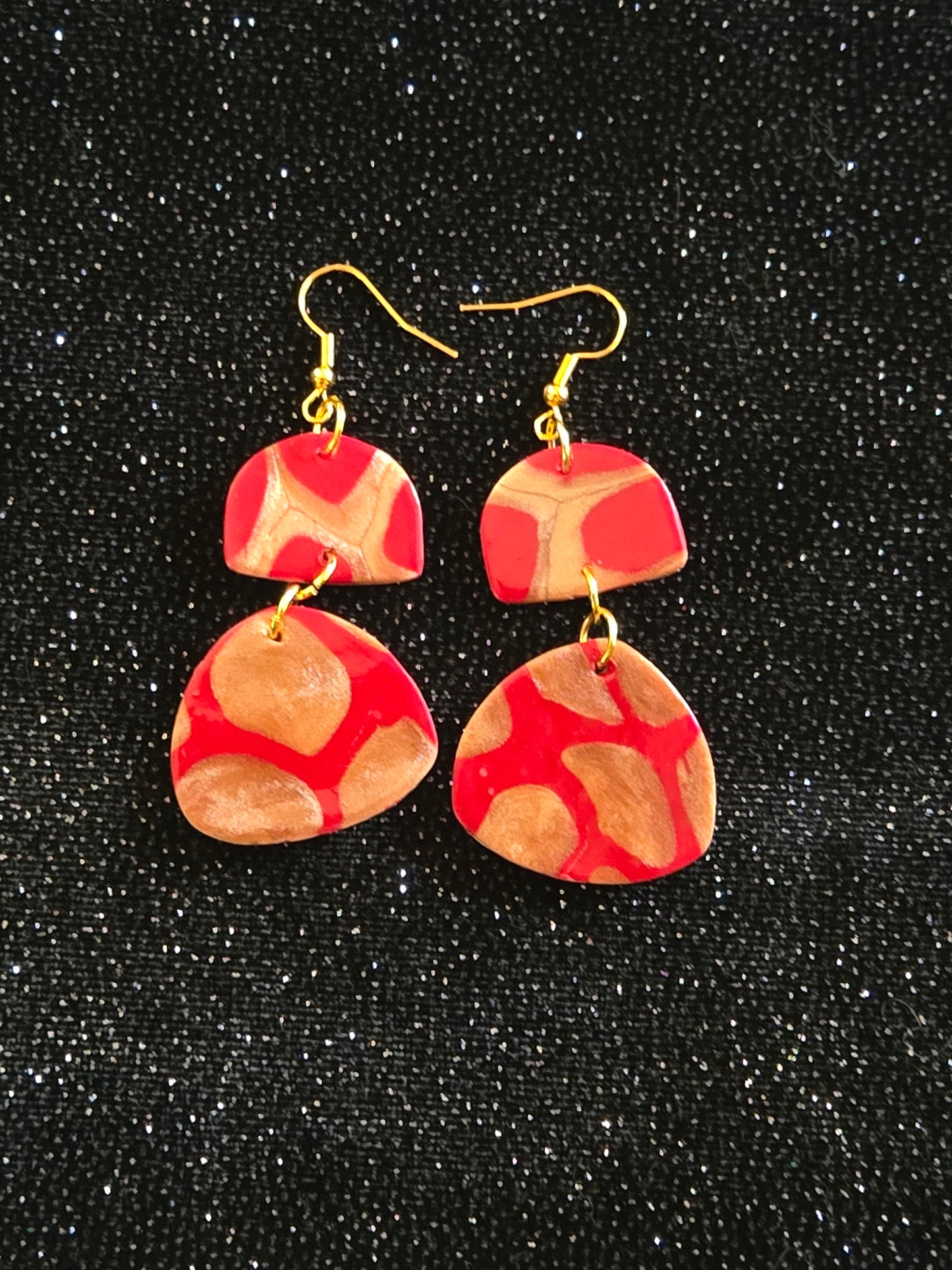 Red Lava Luxe Dangles