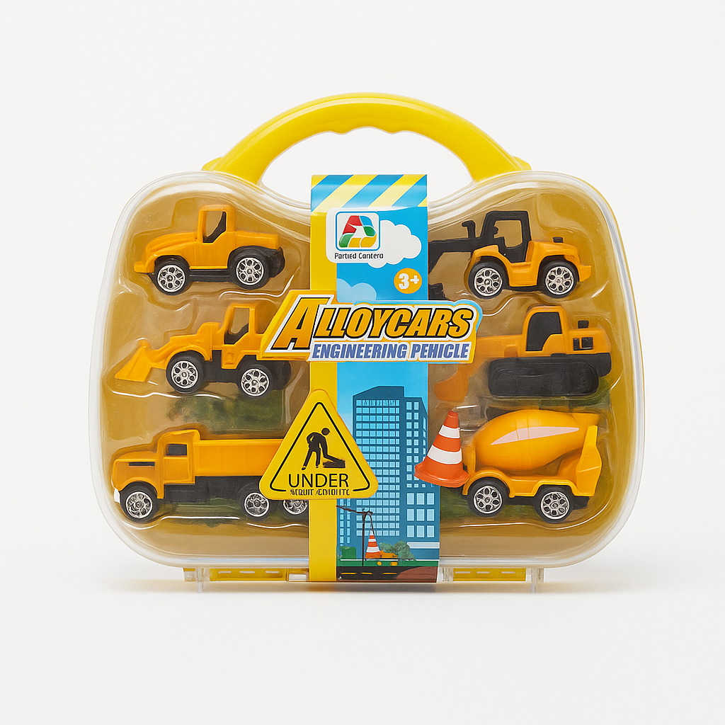 Alloy construction Vehicle  (6pc die cast engineering set in carrying case)